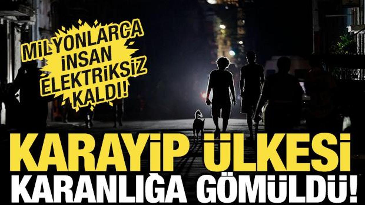 Karayip &uuml;lkesi karanlığa g&ouml;m&uuml;ld&uuml;! Milyonlarca insan elektriksiz kaldı