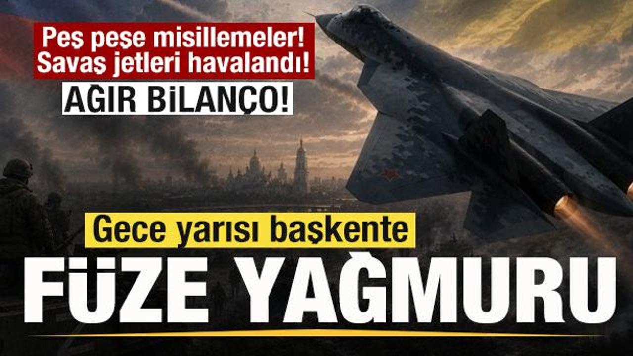Peş peşe misillemeler! Savaş jetleri havalandı! Gece yarısı başkente f&uuml;ze yağmuru