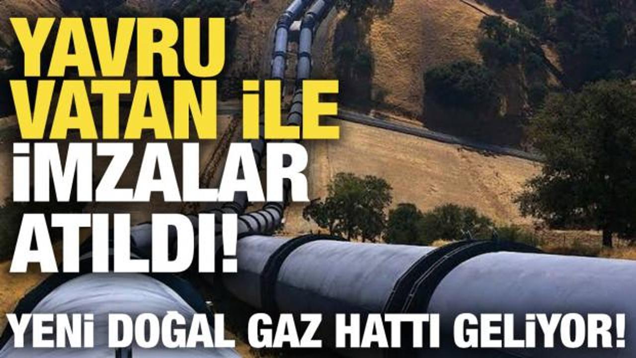 T&uuml;rkiye ile yavru vatan arasında imzalar atıldı! Yeni doğal gaz hattı geliyor