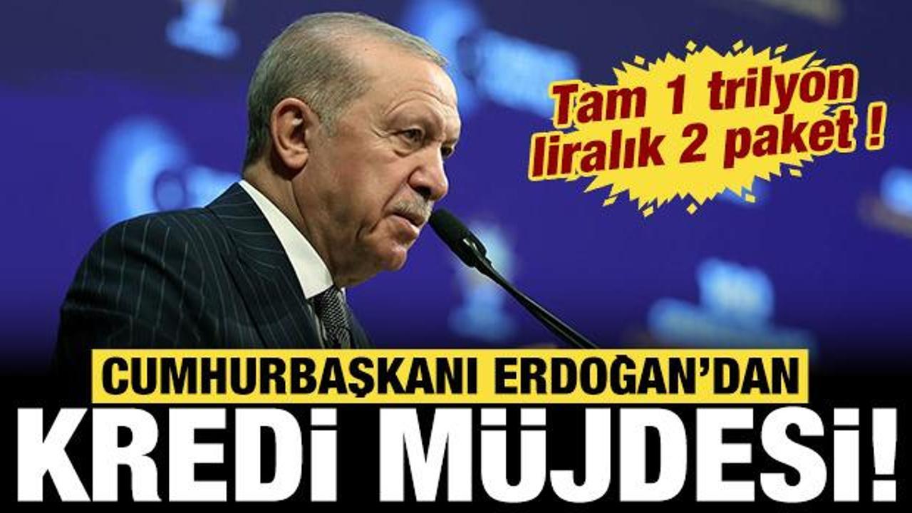 Erdoğan'dan milyonlara kredi m&uuml;jdesi: 1 trilyon liralık uygun koşullu kredi!