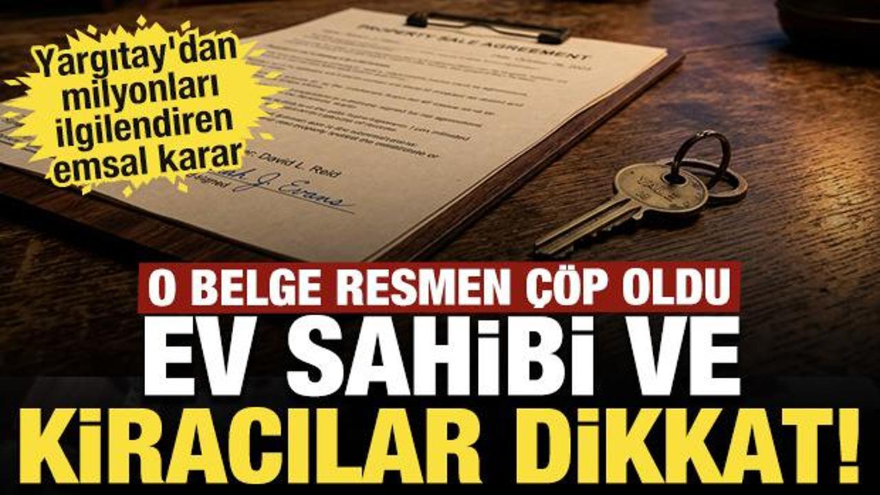 Ev sahibi ve kiracılar dikkat: Yargıtay'dan milyonları ilgilendiren emsal karar