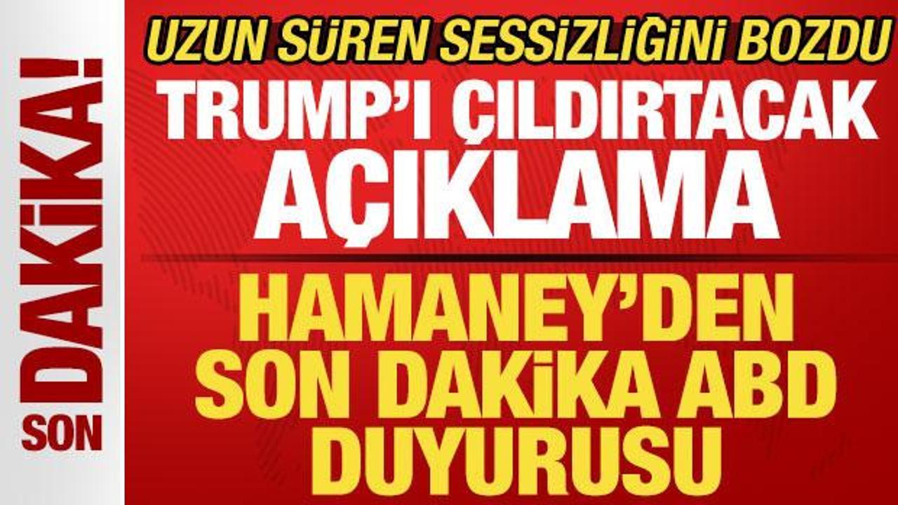 İran lideri Hamaney’den son dakika ABD duyurusu! Trump’ı çıldırtacak açıklama İran lideri Hamaney’den son dakika ABD duyurusu! Trump’ı çıldırtacak açıklama