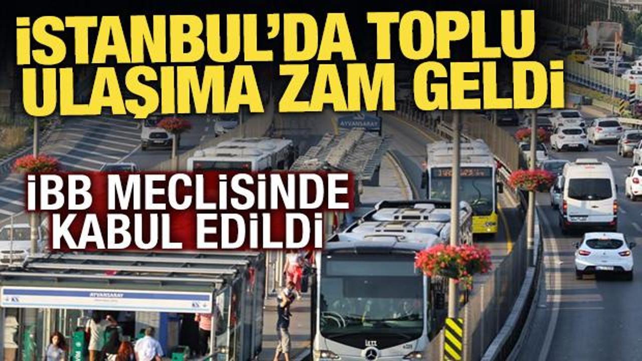 İstanbul'da toplu ulaşıma y&uuml;zde 10 zam yapıldı