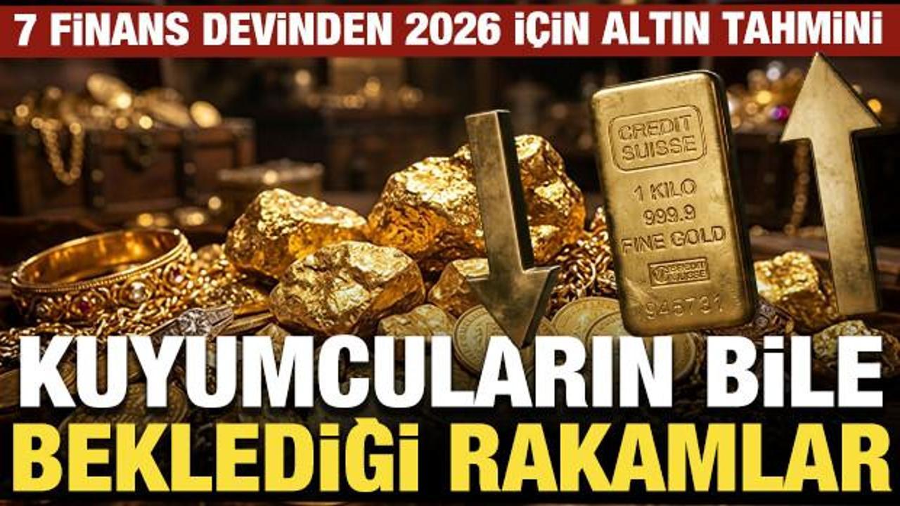 Kuyumcuların bile beklediği rakamlar: 7 finans devinden 2026 i&ccedil;in altın tahmini