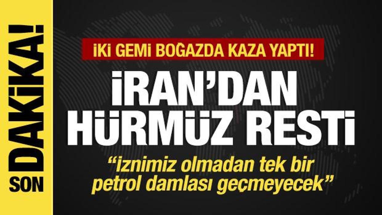 İran Devrim Muhafızları gemi trafiğini denetliyor.