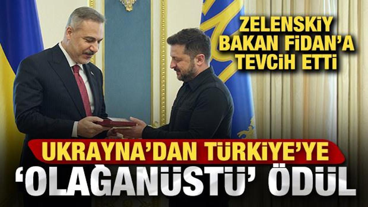 Ukrayna’dan Türkiye’ye ‘olağanüstü’ ödül! Zelenskiy, Bakan Fidan’a tevcih etti Ukrayna’dan Türkiye’ye ‘olağanüstü’ ödül! Zelenskiy, Bakan Fidan’a tevcih etti