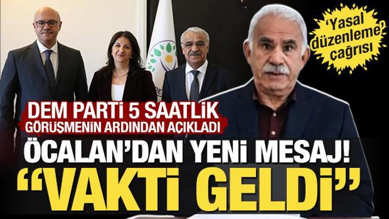 İmralı heyeti &Ouml;calan'ın yeni mesajını paylaştı! 'Yasal d&uuml;zenleme' &ccedil;ağrısı!