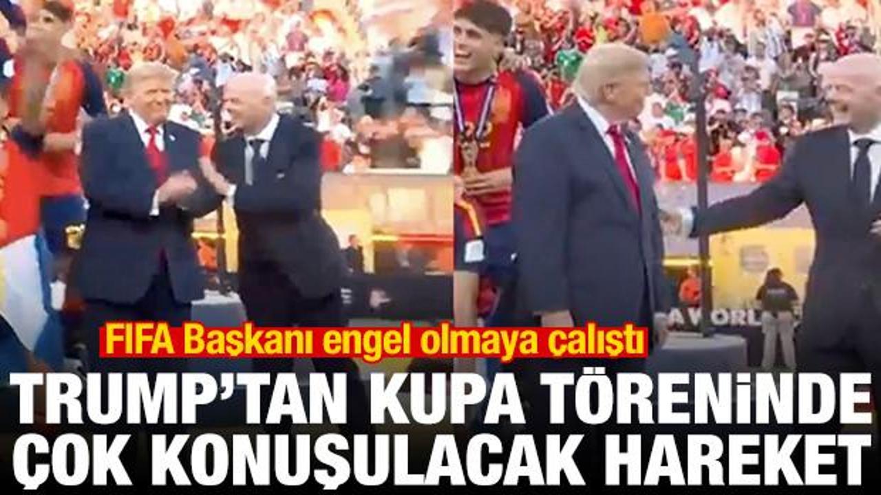 Trump'tan kupa t&ouml;reninde bomba hareket! FIFA Başkanı engellemeye &ccedil;alıştı
