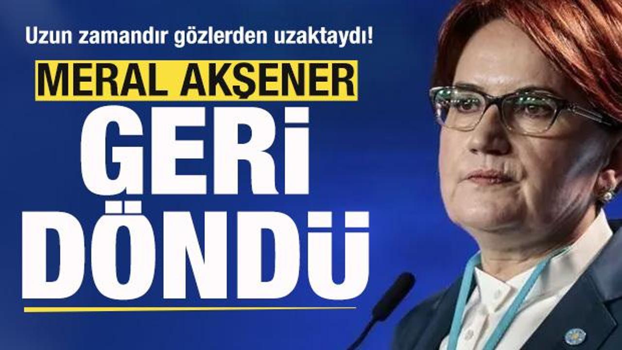 Uzun zamandır g&ouml;zlerden uzaktaydı! Meral Akşener sahalara geri d&ouml;nd&uuml;!