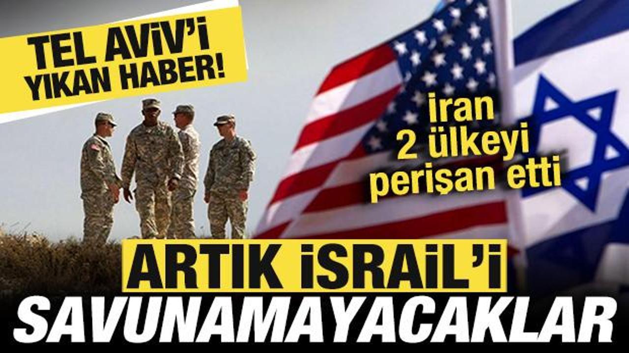 ABD'den Tel Aviv'e k&ouml;t&uuml; haber! Artık İsrail'i savunamayacaklar! İran 2 &uuml;lkeyi perişan etti