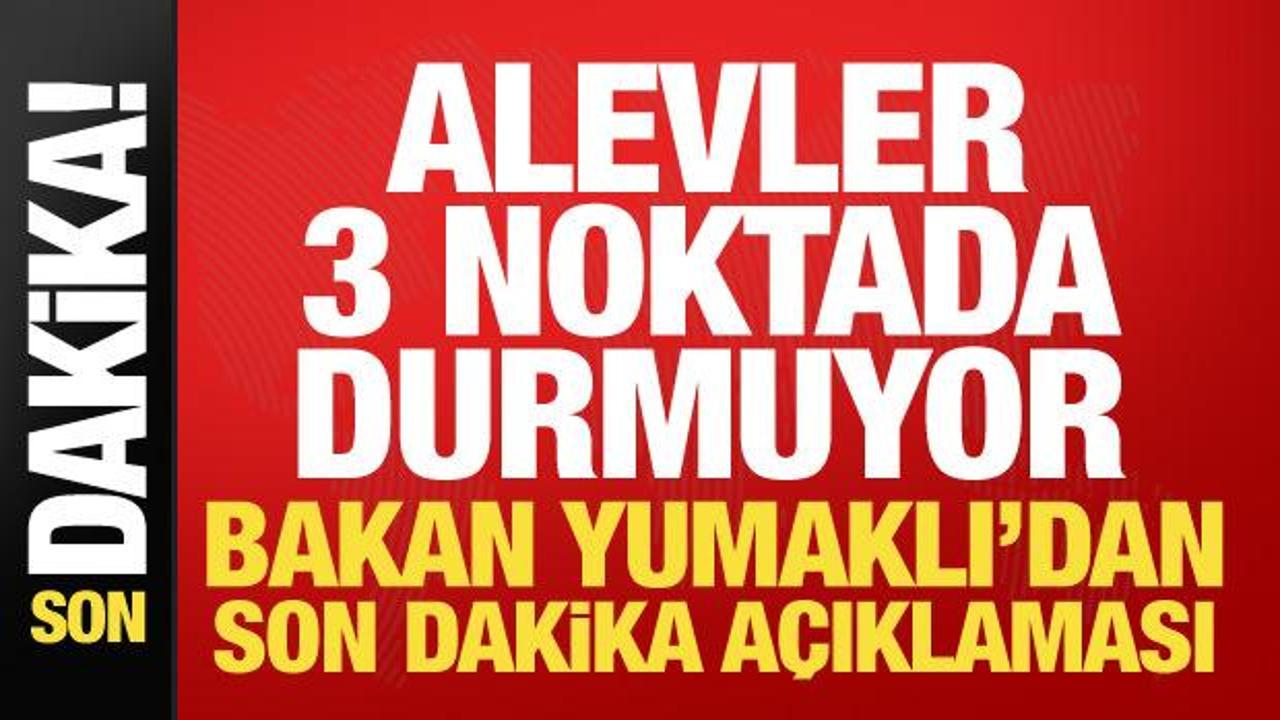 R&uuml;zgar yangınları b&uuml;y&uuml;tt&uuml;! Bakan Yumaklı'dan a&ccedil;ıklama: 3 noktada kritik saatler