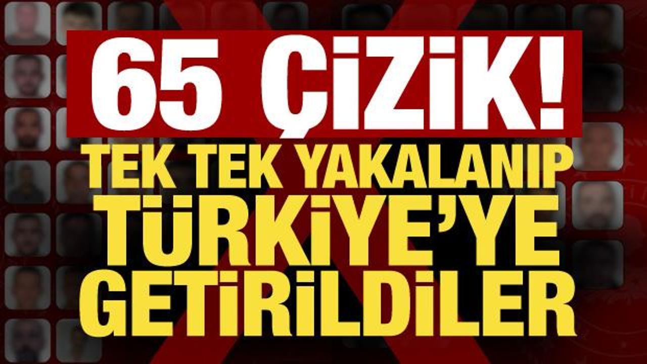 Bakanlıktan dev operasyon: 65 firari su&ccedil;lu yurda getirildi
