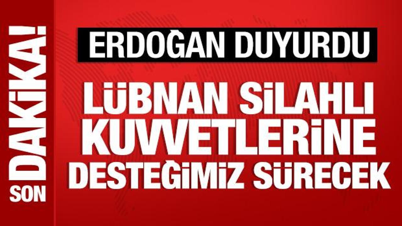 Cumhurbaşkanı Erdoğan: Lübnan Silahlı Kuvvetlerine desteğimiz sürecek