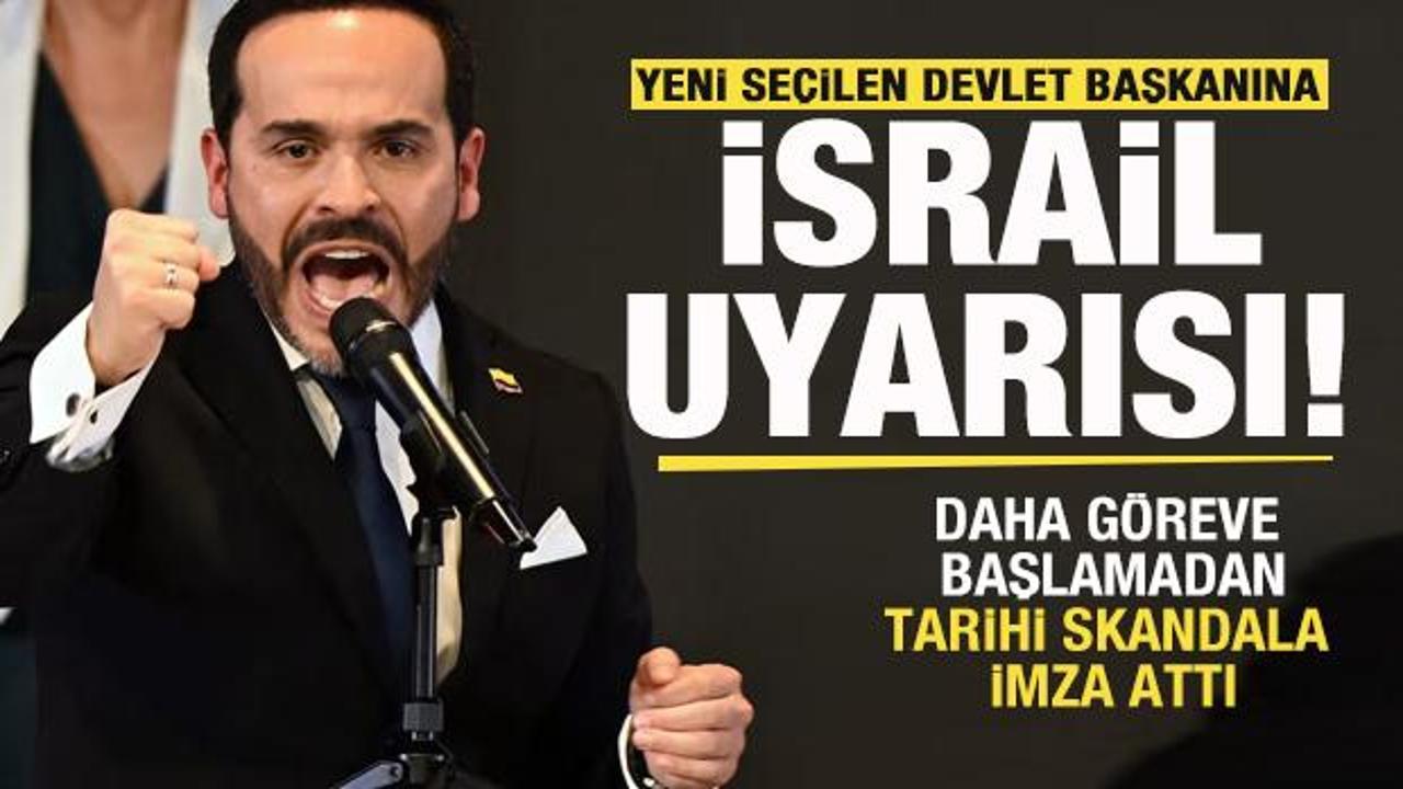 G&ouml;reve başlamadan tarihi skandala imza attı! Yeni se&ccedil;ilen devlet başkanına İsrail uyarısı!