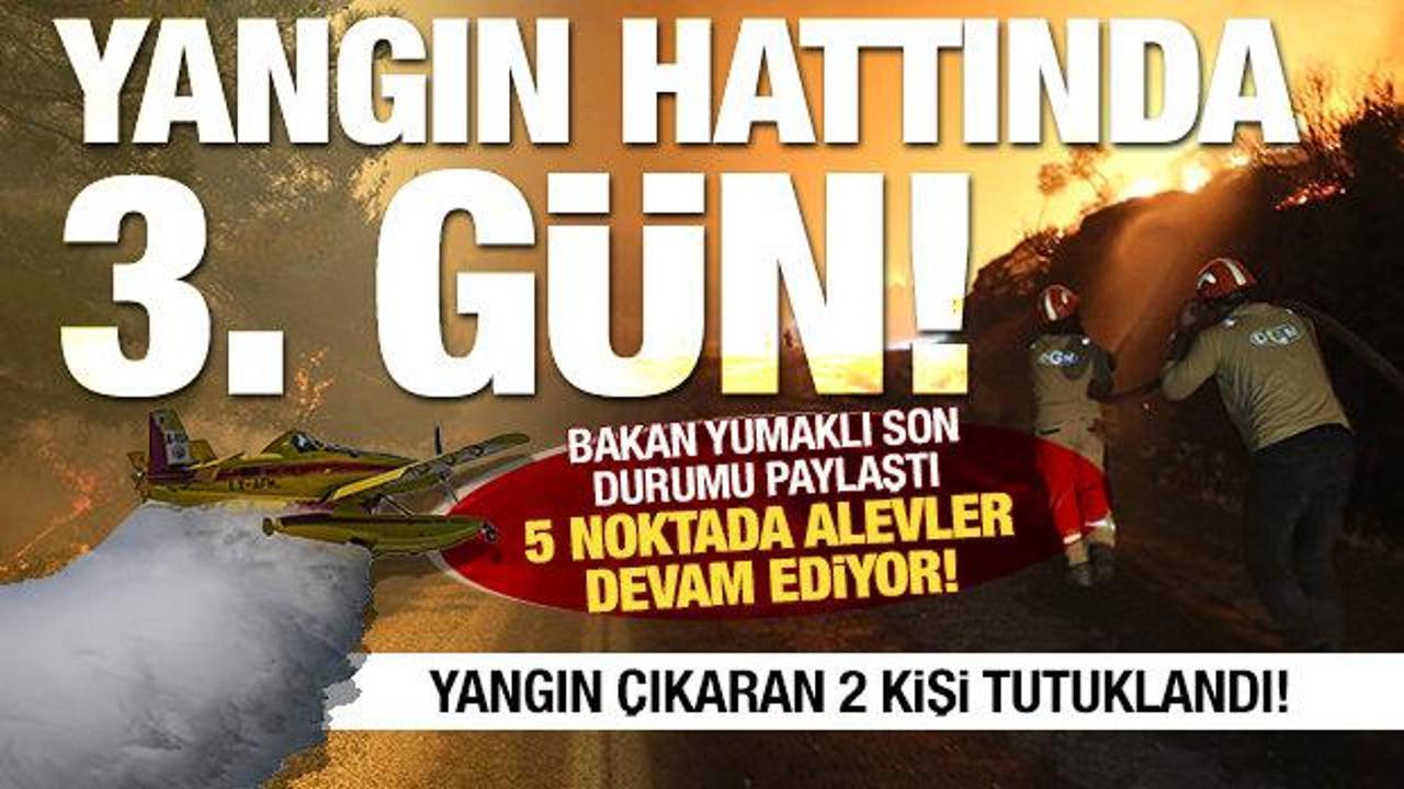 Orman yangınlarında 3. g&uuml;n! Mahalleler tahliye edildi, yaralılar var!