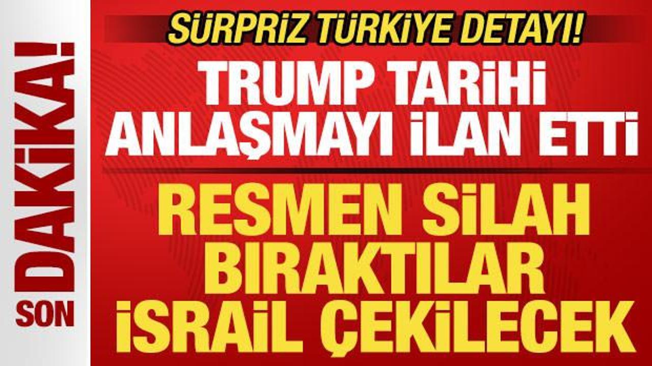Trump ilan etti! Resmen silah bıraktılar, İsrail geri &ccedil;ekilecek! S&uuml;rpriz T&uuml;rkiye detayı