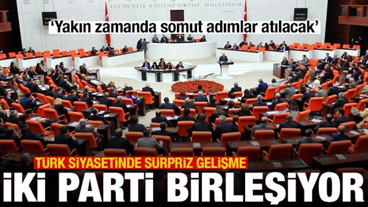 Türk siyasetinde sürpriz gelişme: İki partiden birleşme kararı Türk siyasetinde sürpriz gelişme: İki partiden birleşme kararı