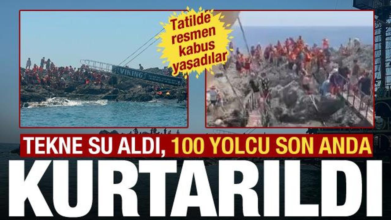 Fethiye'de gezi teknesinde korku dolu anlar! 100 yolcu tahliye edildi