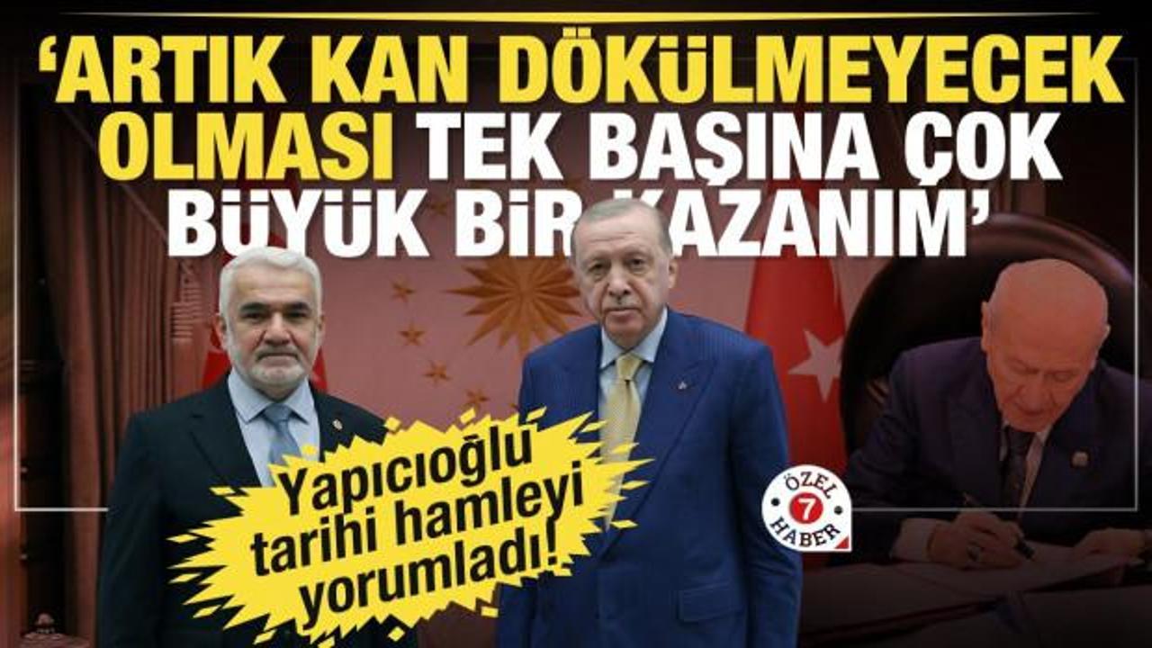 H&Uuml;DA PAR Genel Başkanı: Artık kan d&ouml;k&uuml;lmeyecek olması tek başına &ccedil;ok b&uuml;y&uuml;k bir kazanımdır