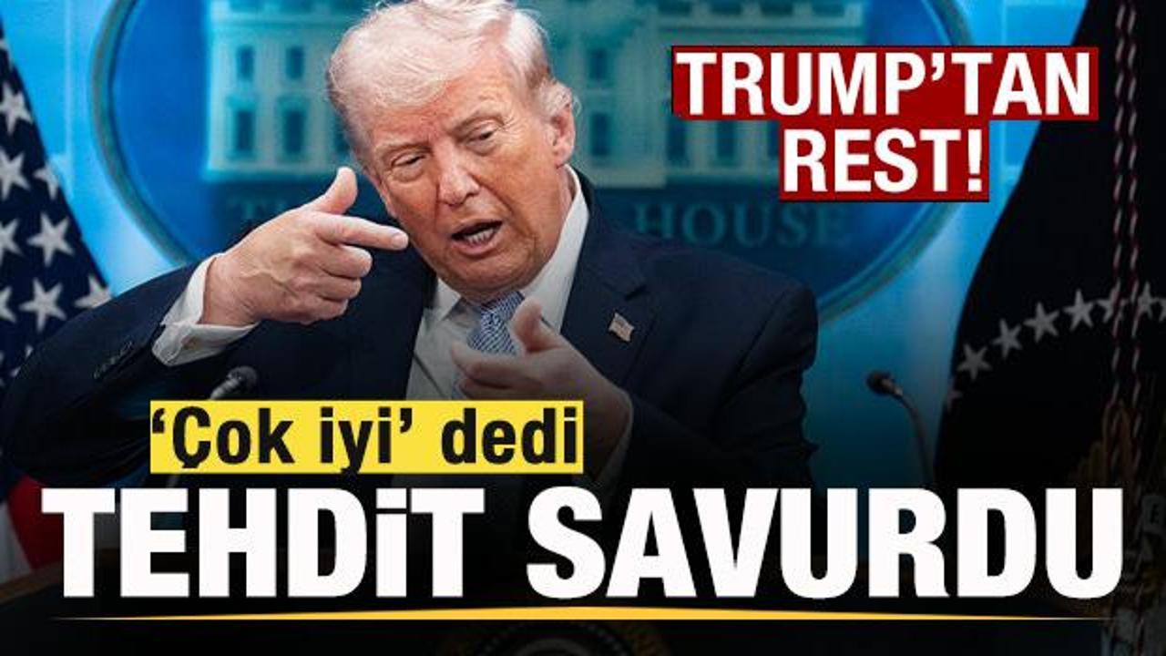 Trump'tan son dakika İran a&ccedil;ıklaması! '&Ccedil;ok iyi' dedi tehdit savurdu