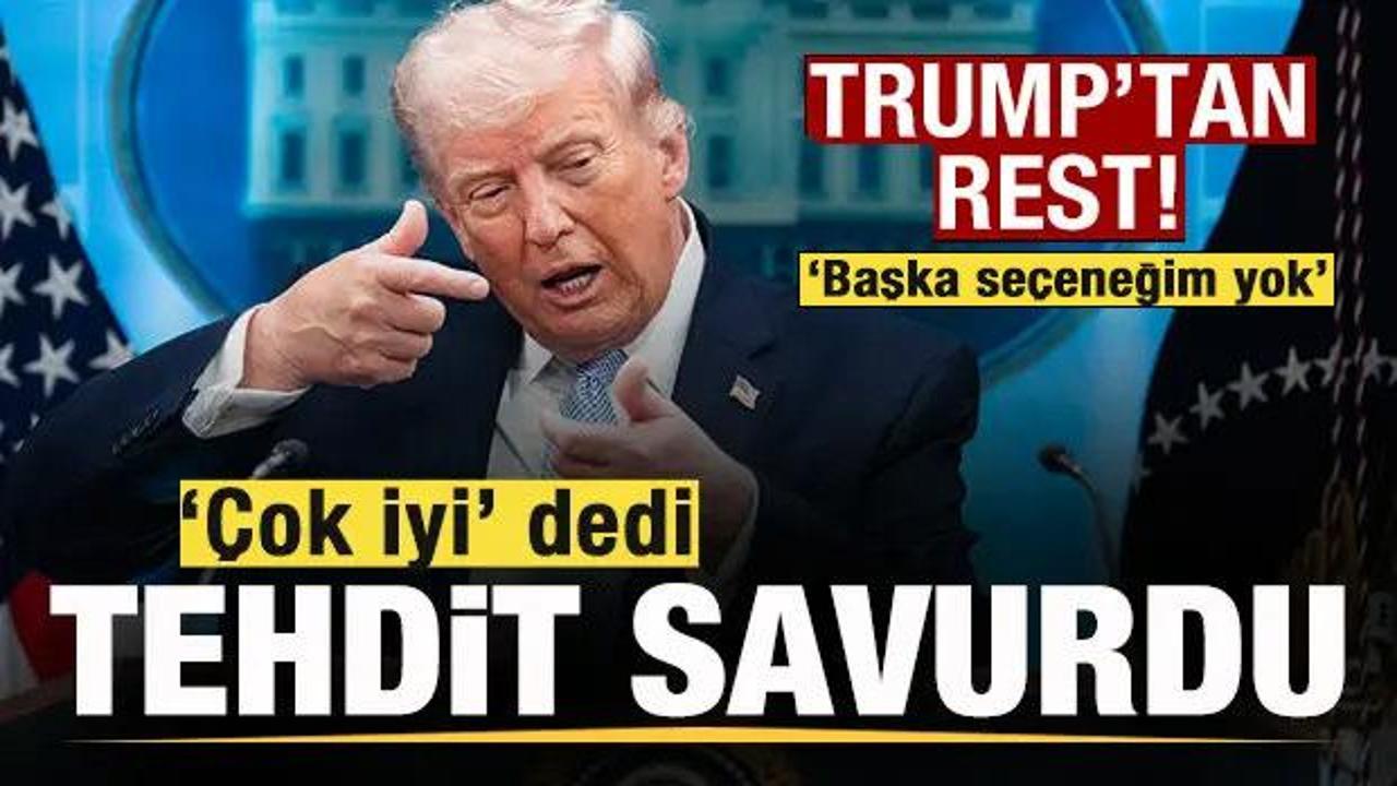 Trump'tan son dakika İran açıklaması! 'Çok iyi' dedi tehdit savurdu