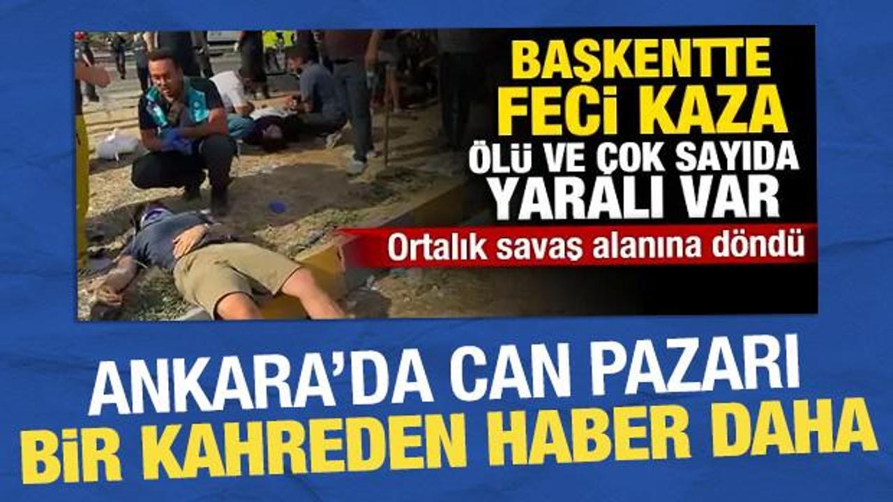 Ankara'da midib&uuml;s ile kamyon &ccedil;arpıştı: &Ouml;l&uuml; ve &ccedil;ok sayıda yaralı var