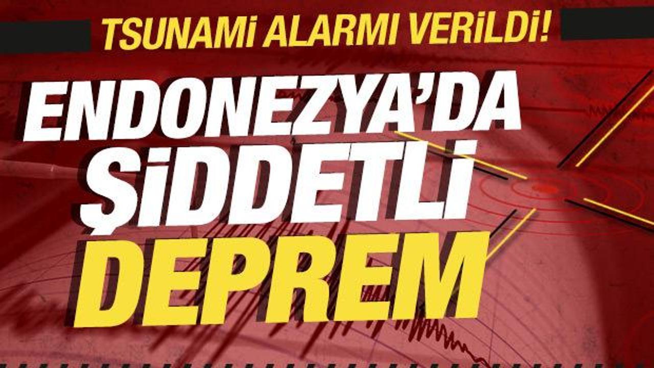 Endonezya'da 7,7 b&uuml;y&uuml;kl&uuml;ğ&uuml;nde şiddetli deprem! Tsunami alarmı verildi