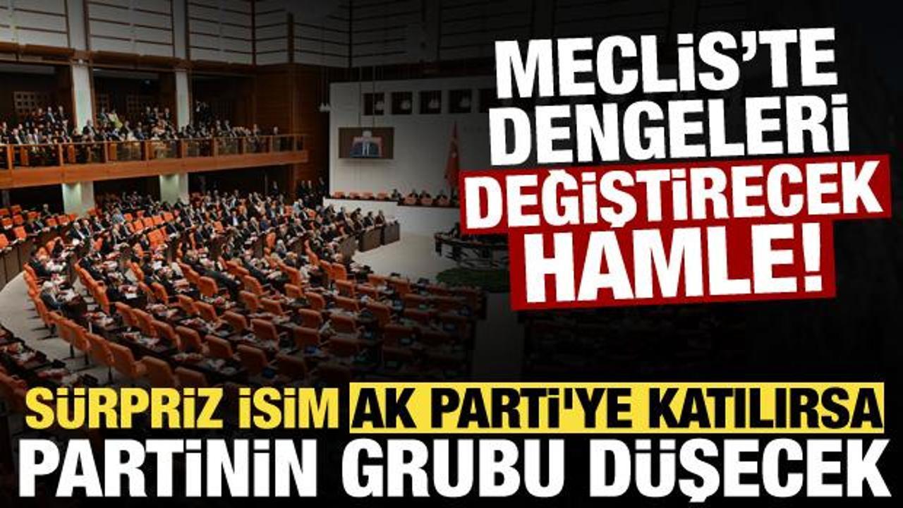 Meclis&rsquo;te dengeleri sarsacak iddia! AK Parti'ye katılırsa partinin grubu d&uuml;şecek