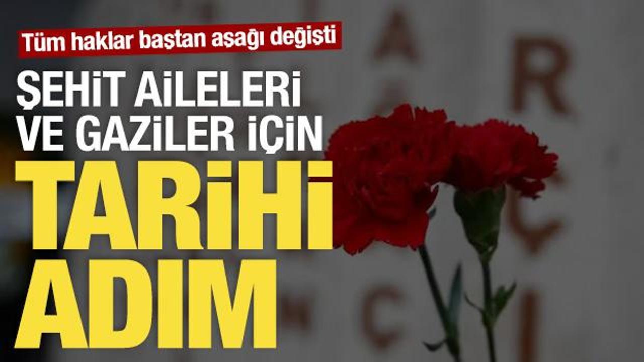 Şehit aileleri ve gaziler i&ccedil;in d&uuml;zenleme: Maaşlar y&uuml;kseliyor, malul sayılmayanlara aylık