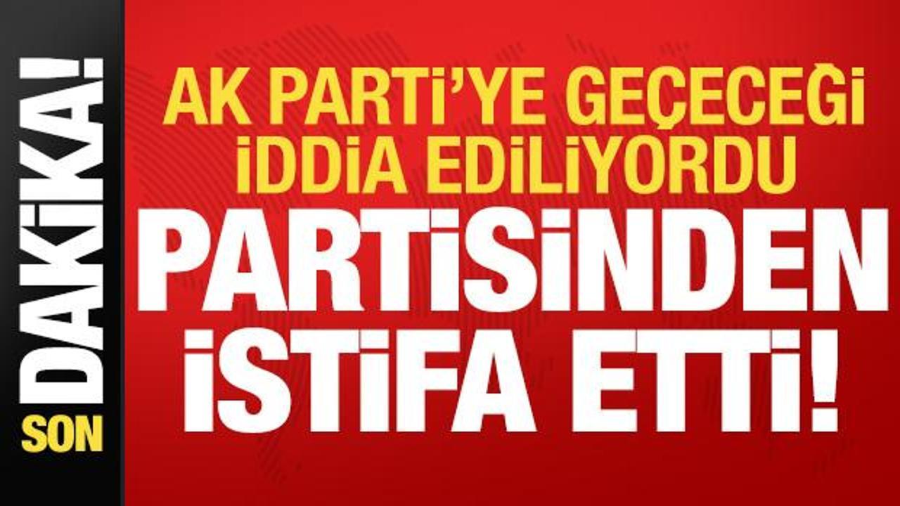 Son dakika haberi: İYİ Parti Milletvekili Mehmet Mustafa G&uuml;rban partisinden istifa etti!