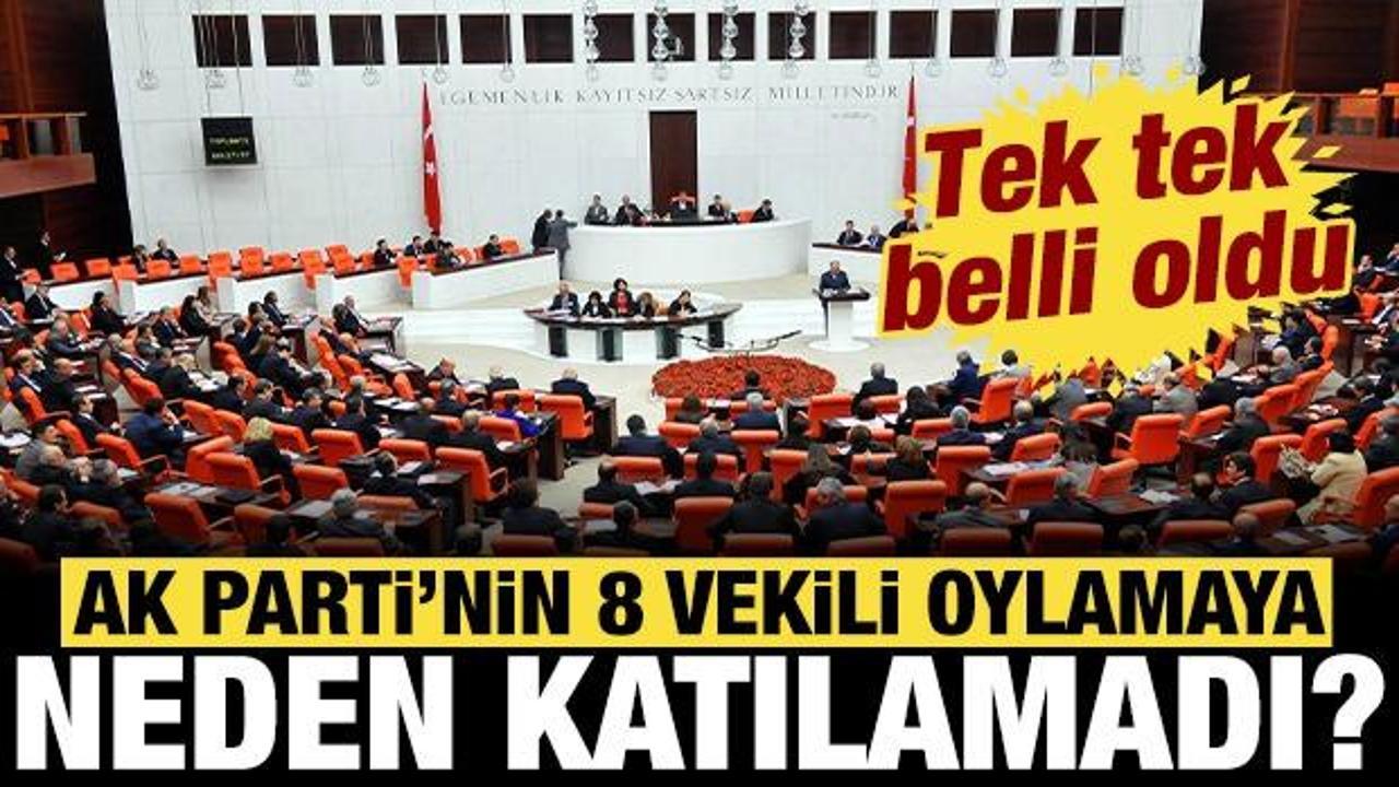'Ter&ouml;rs&uuml;z T&uuml;rkiye: AK Parti'nin 8 milletvekili oylamaya neden katılamadı?