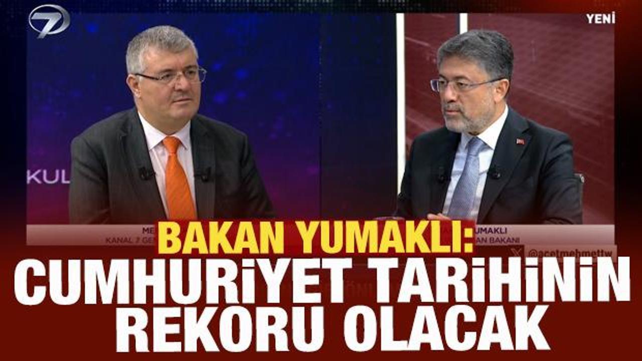 Bakanı Yumaklı'dan tarımsal &uuml;retimde tarihi rekor m&uuml;jdesi