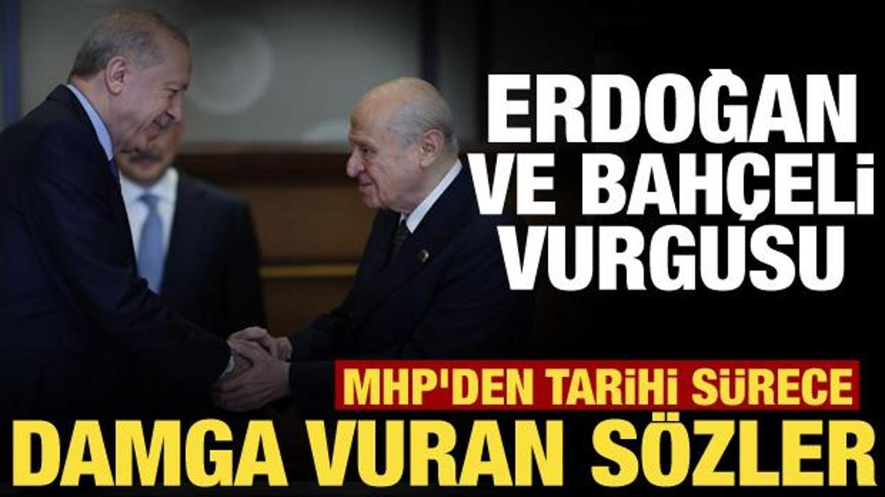 T&uuml;rkiye'de tarihi d&ouml;n&uuml;m noktası! MHP'den Erdoğan ve Bah&ccedil;eli mesajı...