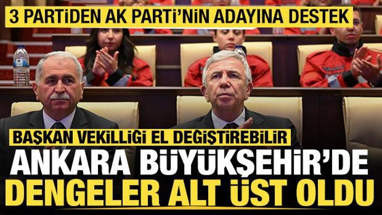 Ankara B&uuml;y&uuml;kşehir'de Başkan Vekili değişebilir: 3 partiden AK Parti'nin adayına destek