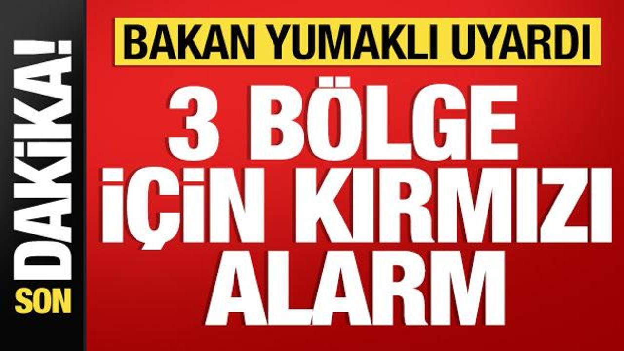 Bakan Yumaklı'dan orman yangını uyarısı: 3 b&ouml;lge i&ccedil;in kırmızı alarm