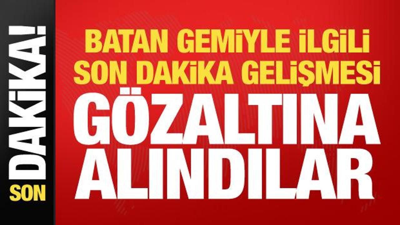 Girne'de batan geminin kaptanı ve 7 kişi g&ouml;zaltına alındı