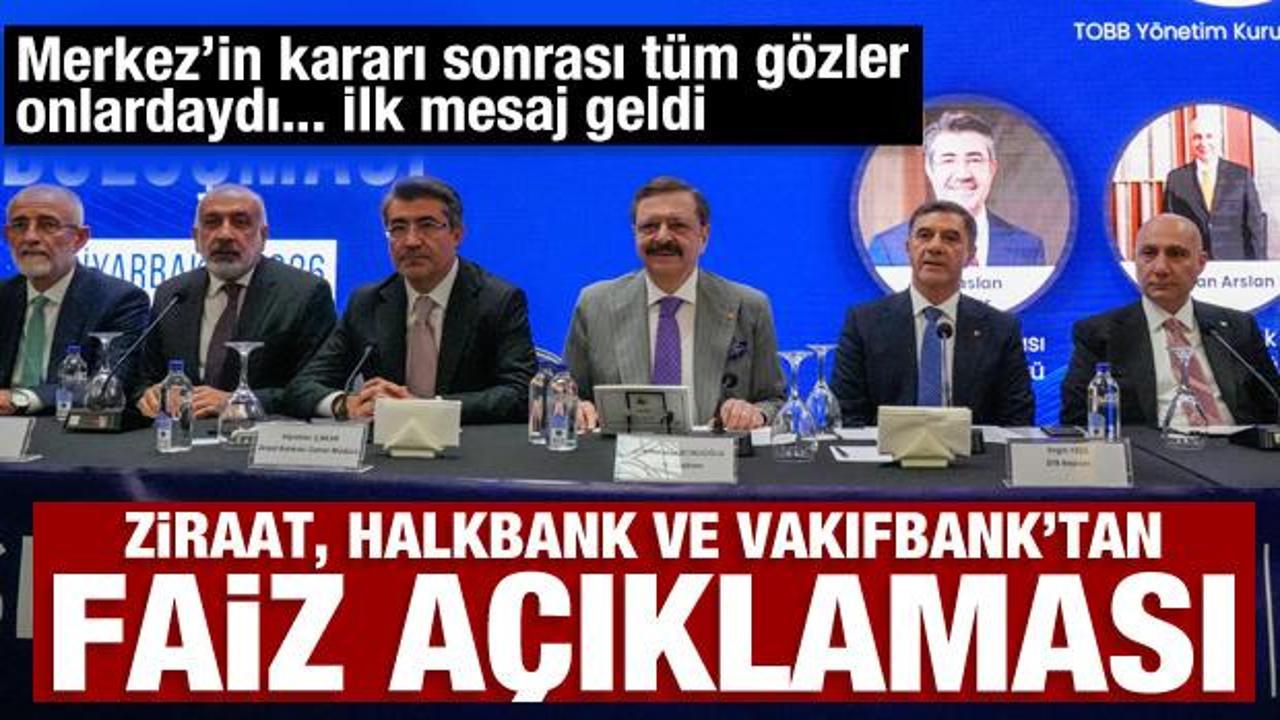 Halkbank, Ziraat ve VakıfBank genel m&uuml;d&uuml;rlerinden son dakika faiz a&ccedil;ıklaması