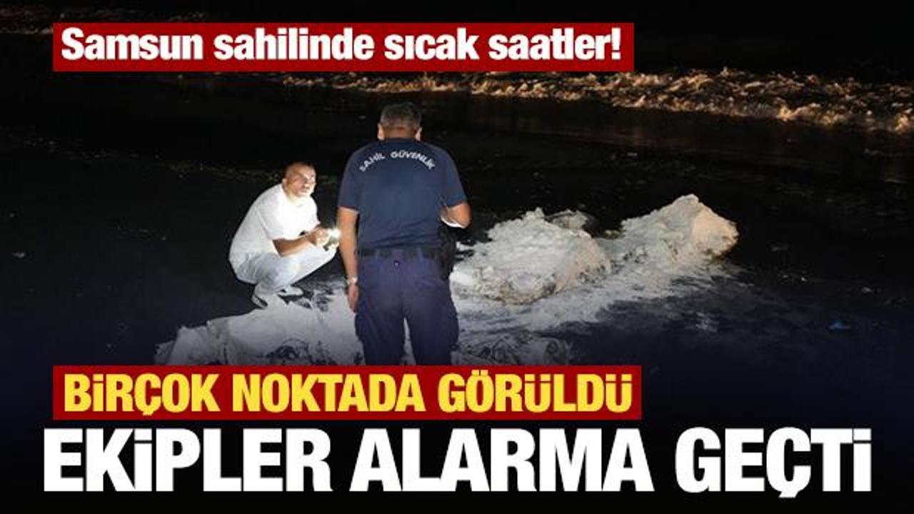 Samsun sahilinde sıcak saatler! Bir&ccedil;ok noktada g&ouml;r&uuml;ld&uuml;, ekipler alarma ge&ccedil;ti