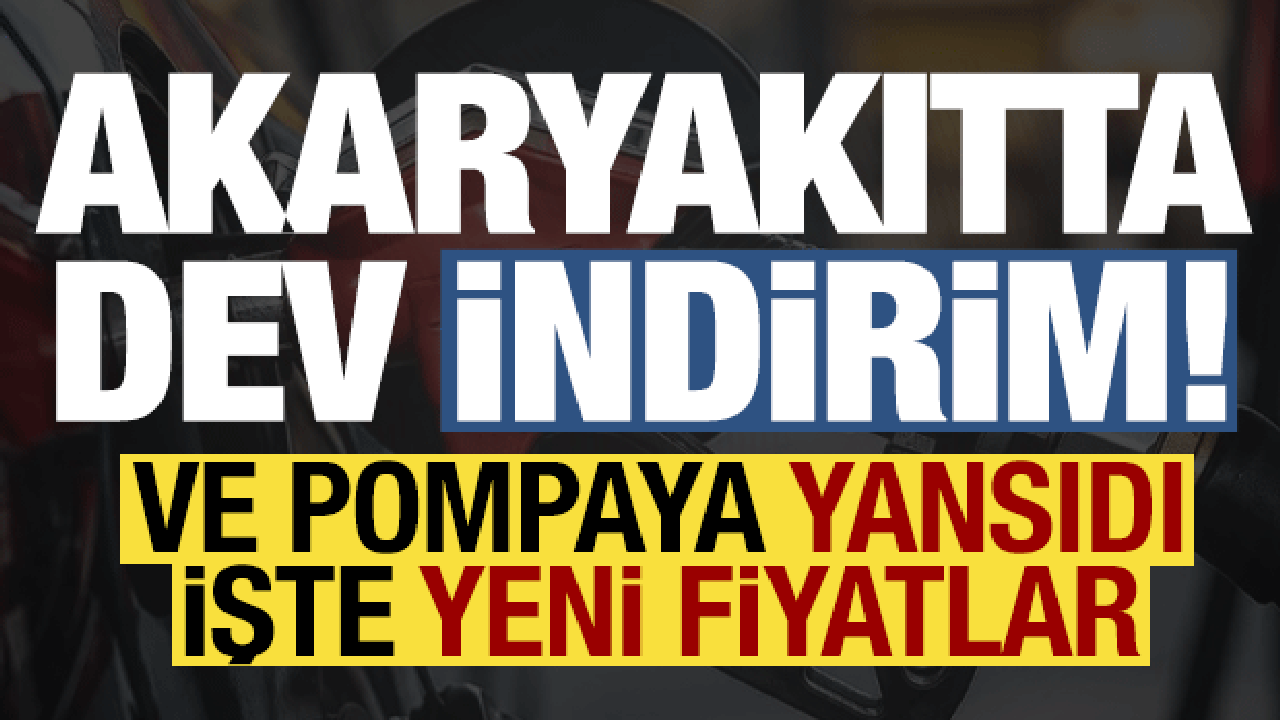 Son dakika... Ve pompaya yansıdı: Motorine dev indirim geldi! İşte yeni rakamlar...