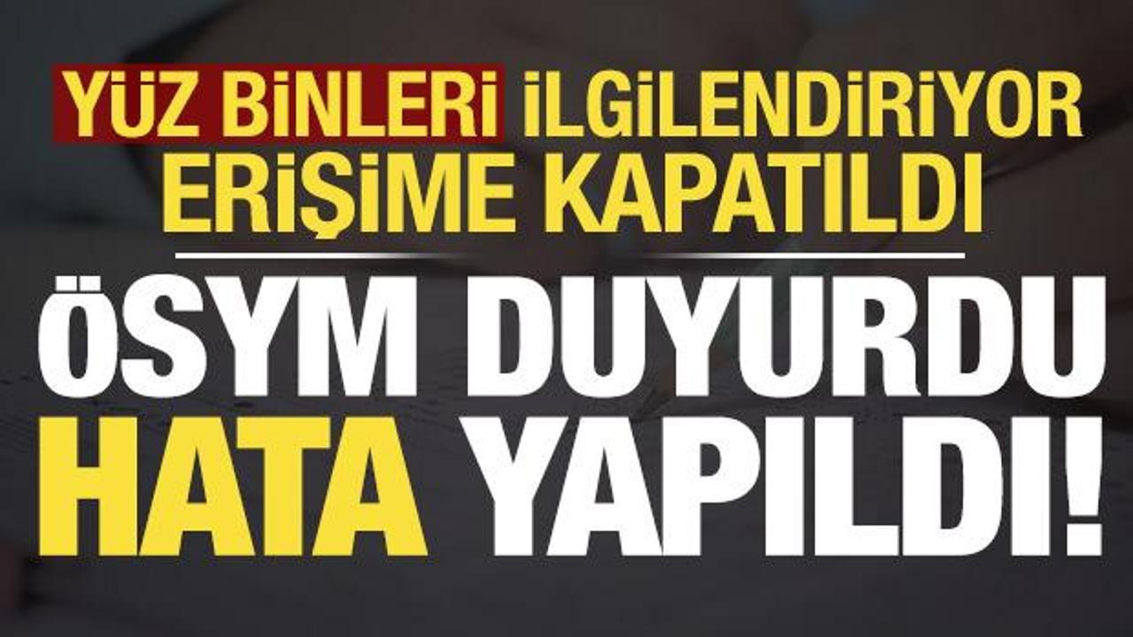 Son dakika: Y&uuml;zbinlerce &ouml;ğretmen adayını ilgilendiriyor! &Ouml;SYM duyurdu, hata yapıldı...