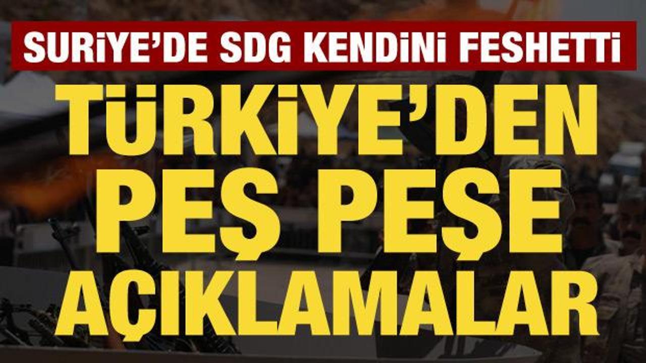Suriye'de SDG kendini feshetti: T&uuml;rkiye'den peş peşe a&ccedil;ıklamalar