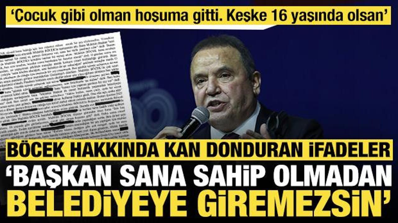 B&ouml;cek hakkında kan donduran ifadeler: '&Ccedil;ocuk gibi g&ouml;r&uuml;nmen hoşuma gitti, keşke 16 olsan'