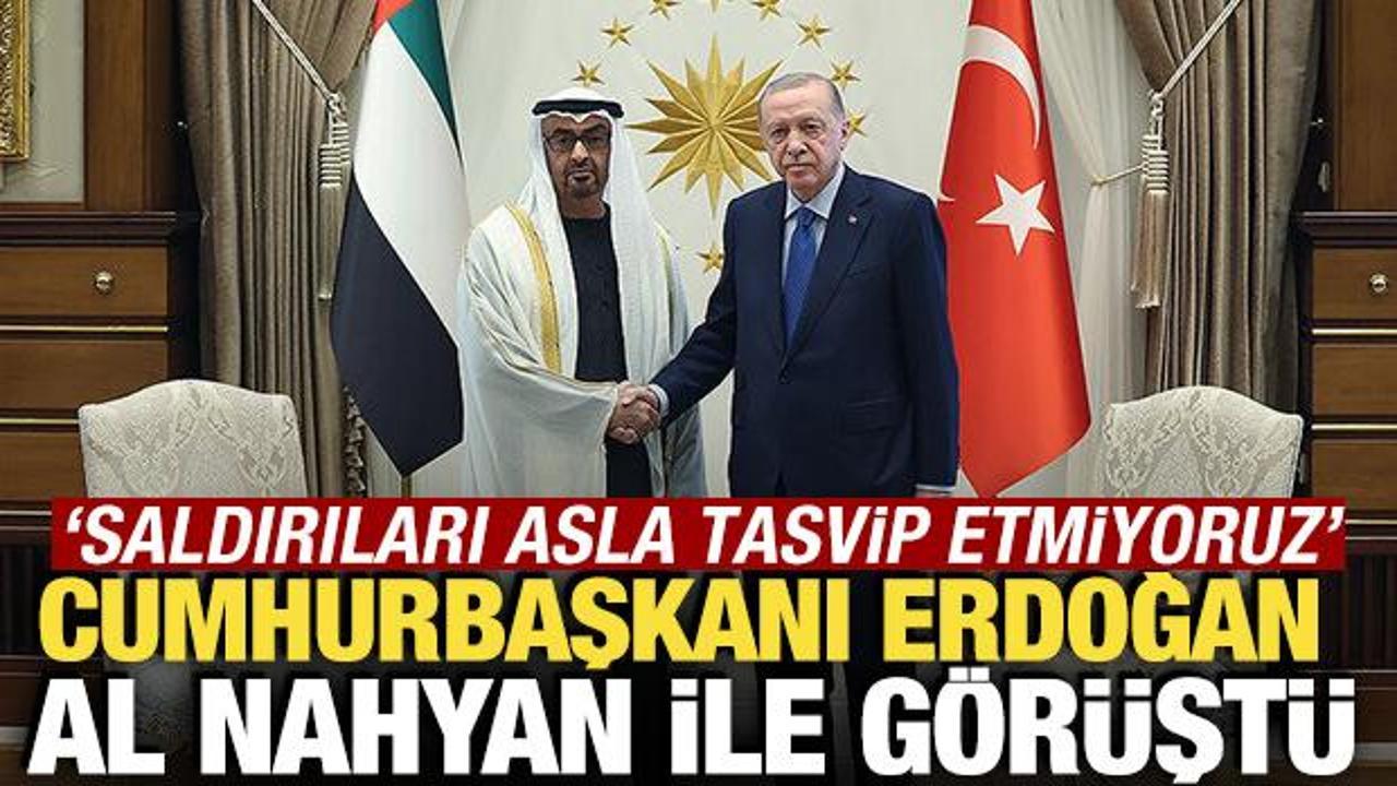 Cumhurbaşkanı Erdoğan, Al Nahyan ile g&ouml;r&uuml;şt&uuml;