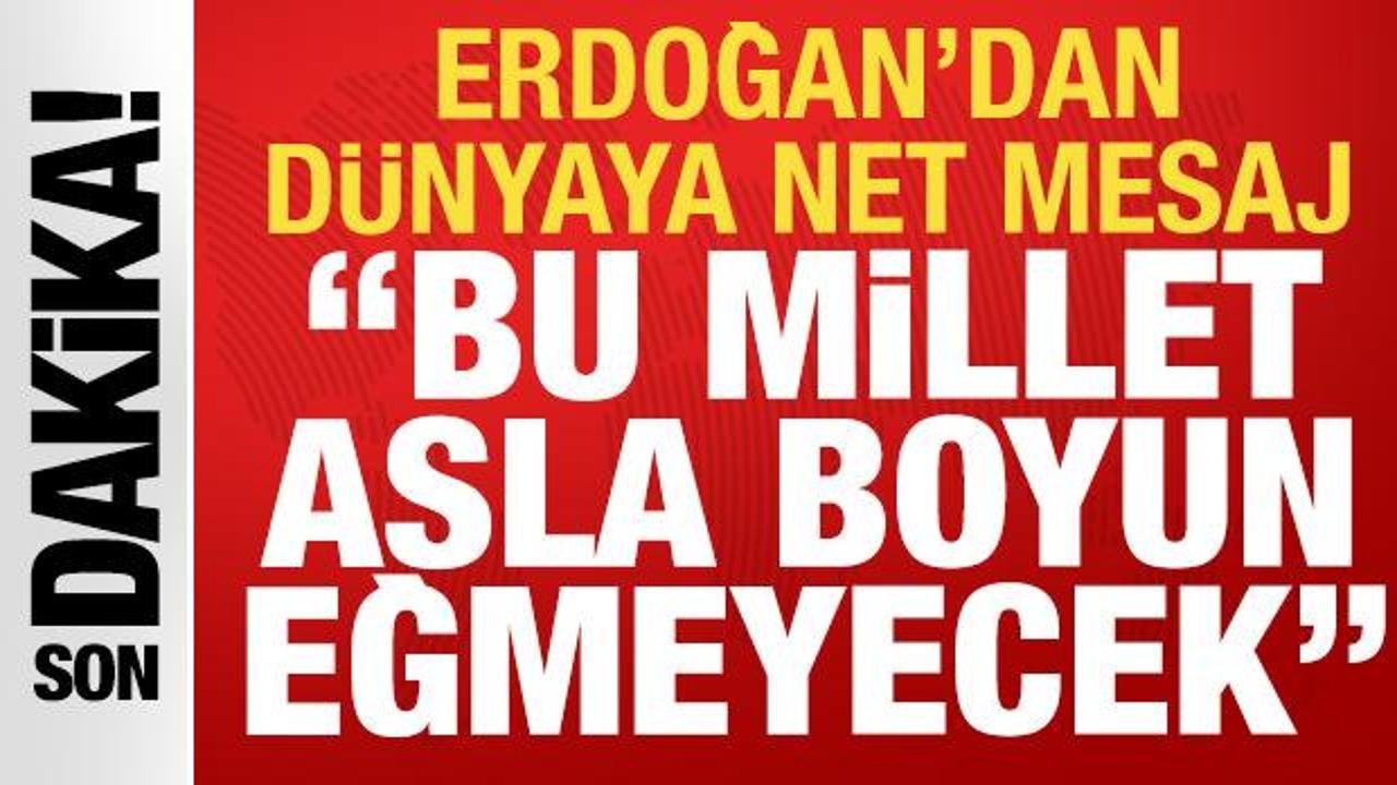 Cumhurbaşkanı Erdoğan'dan d&uuml;nyaya Sivas Kongresi mesajı: Bu millet asla boyun eğmeyecek