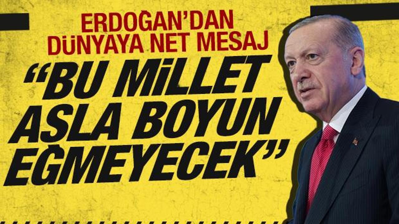 Cumhurbaşkanı Erdoğan'dan d&uuml;nyaya Sivas Kongresi mesajı: Bu millet asla boyun eğmeyecek