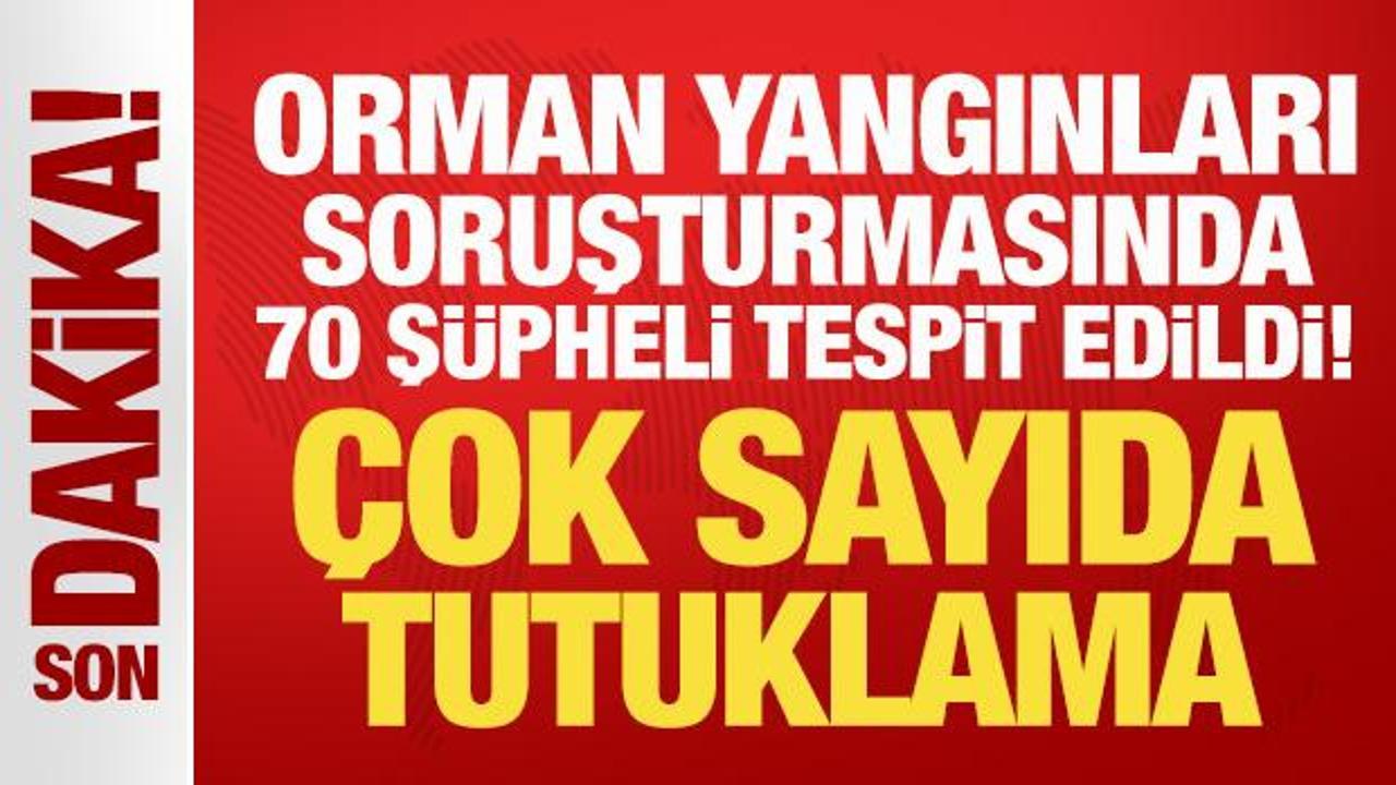 Orman yangınları soruşturmasında 70 ş&uuml;pheli tespit edildi! &Ccedil;ok sayıda tutuklama
