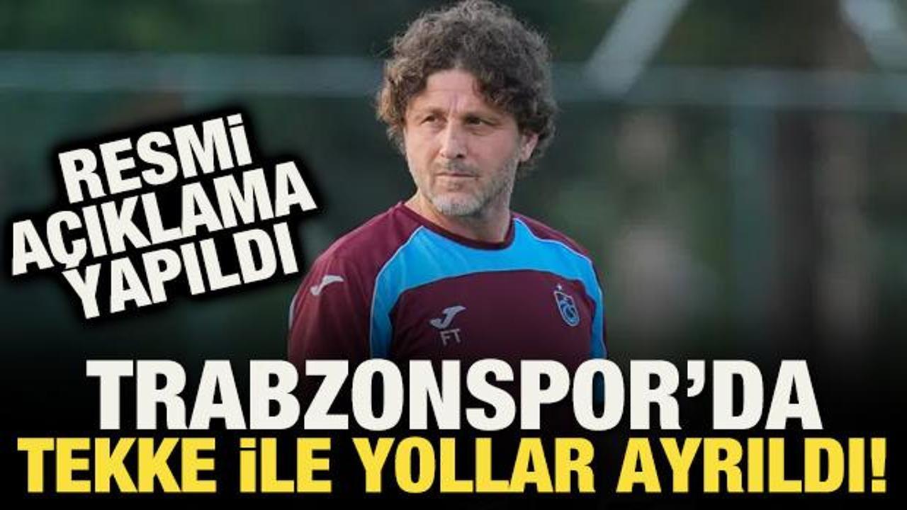 Trabzonspor'da Fatih Tekke ile yollar ayrıldı!