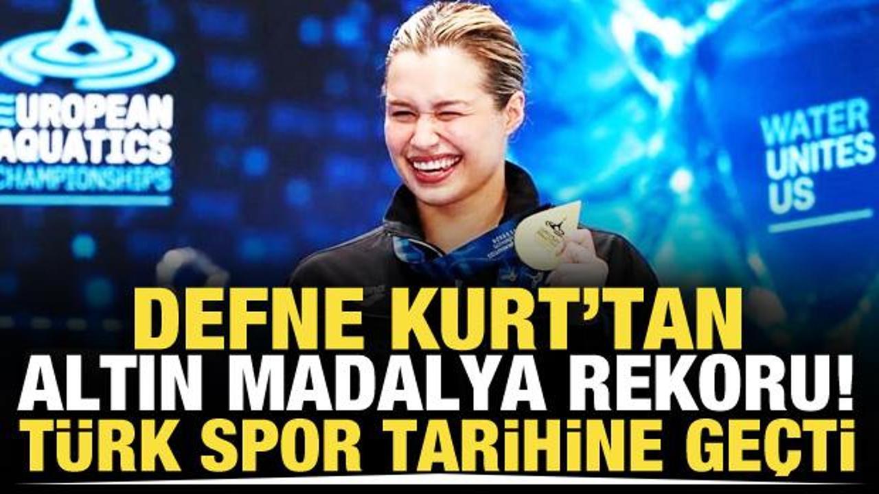 Defne Kurt'tan altın madalya rekoru! T&uuml;rk spor tarihine ge&ccedil;ti