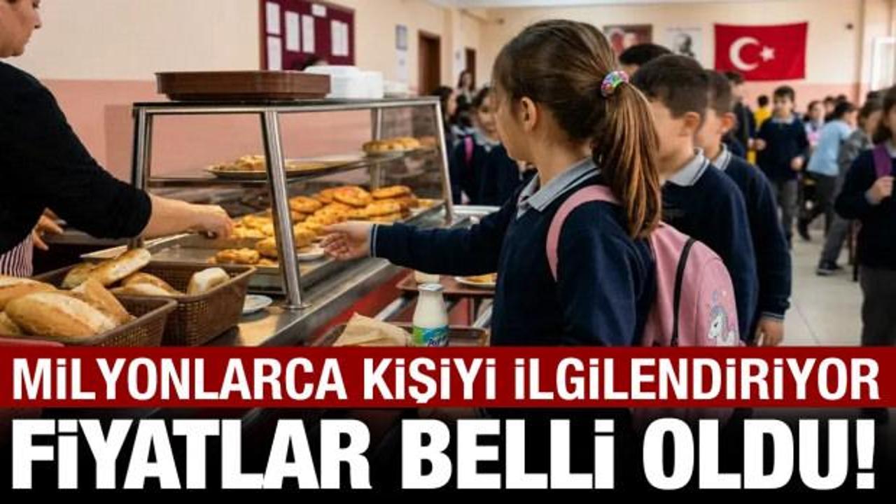Fiyatlar belli oldu: Okul kantinlerinde son durum!