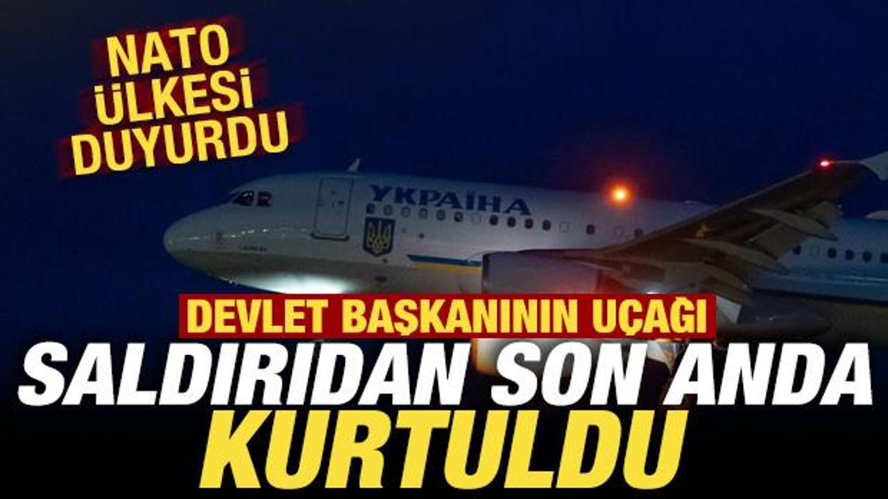NATO &uuml;lkesi son dakika duyurdu: Zelenski'nin u&ccedil;ağı saldırıdan son anda kurtuldu